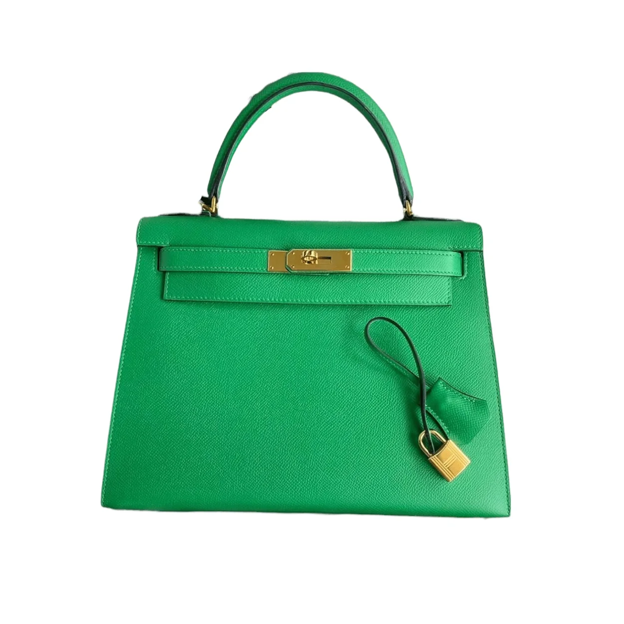 에르메스 켈리 28 셀리에 뱀부 그린 골드 하드웨어 (100% HAND MADE)