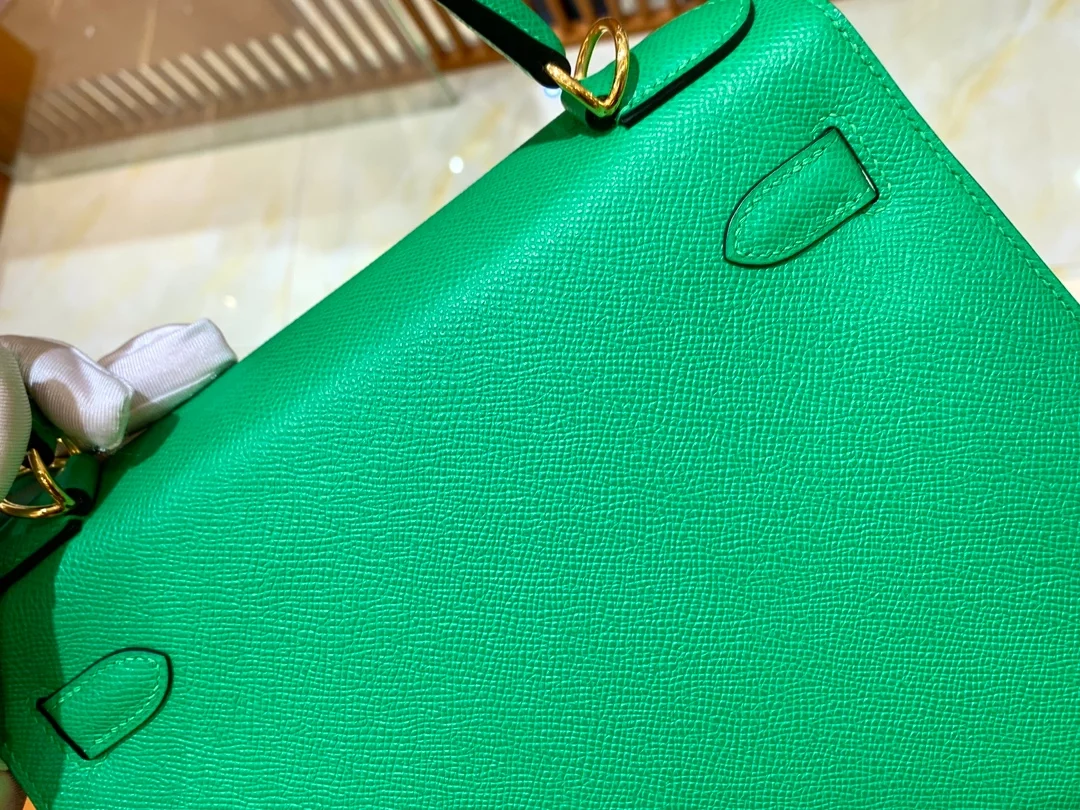 에르메스 켈리 28 셀리에 뱀부 그린 골드 하드웨어 (100% HAND MADE)