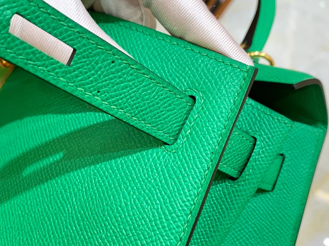 에르메스 켈리 28 셀리에 뱀부 그린 골드 하드웨어 (100% HAND MADE)