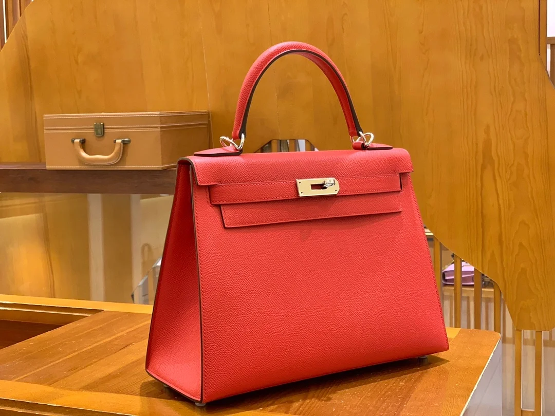에르메스 켈리 28 셀리에 하트 레드 골드 하드웨어 (100% HAND MADE)
