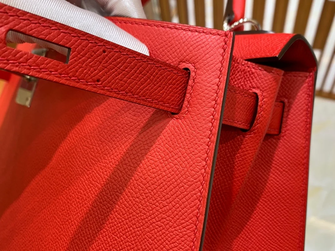 에르메스 켈리 28 셀리에 하트 레드 골드 하드웨어 (100% HAND MADE)