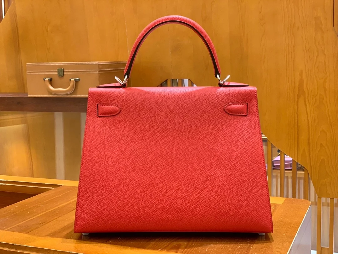 에르메스 켈리 28 셀리에 하트 레드 골드 하드웨어 (100% HAND MADE)