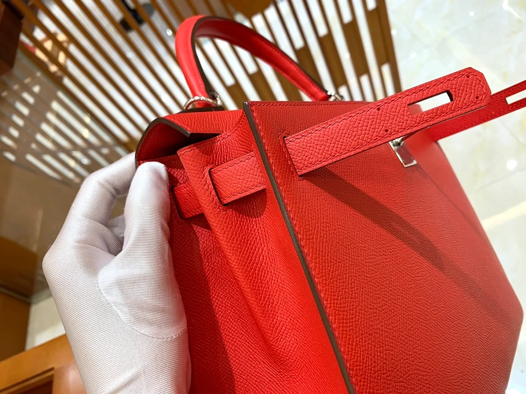 에르메스 켈리 28 셀리에 하트 레드 골드 하드웨어 (100% HAND MADE)
