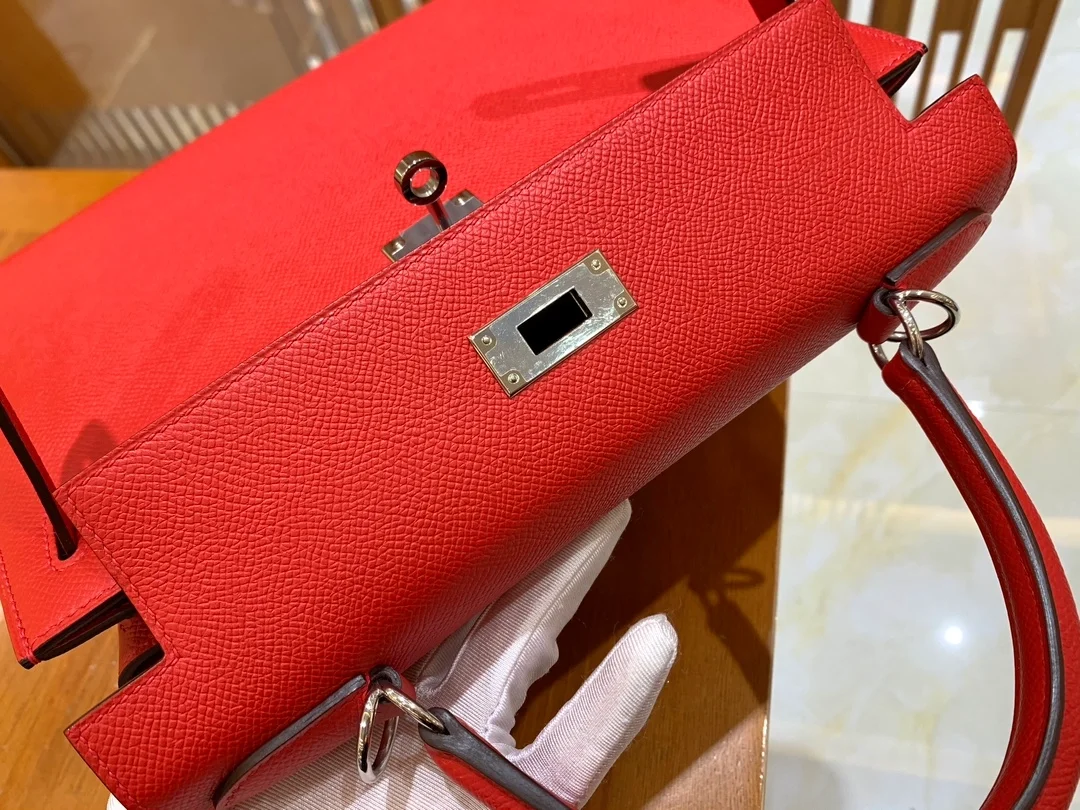 에르메스 켈리 28 셀리에 하트 레드 골드 하드웨어 (100% HAND MADE)