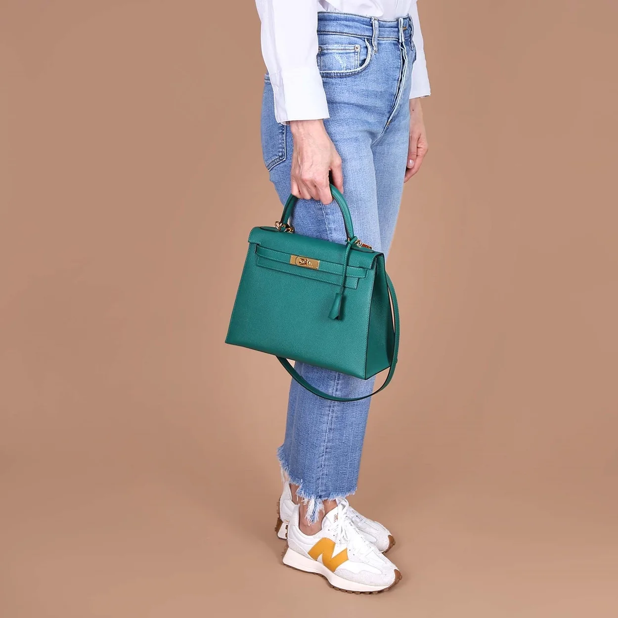 에르메스 켈리 28 셀리에 말라카이트 그린 골드 하드웨어 (100% HAND MADE)