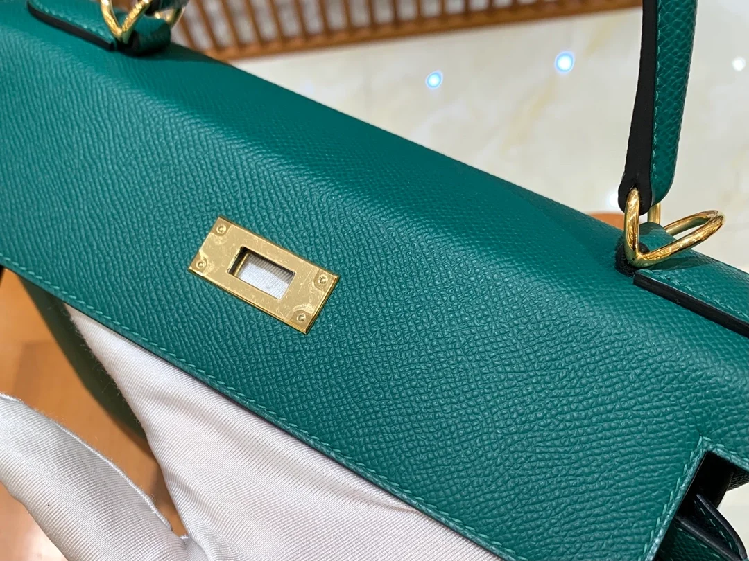 에르메스 켈리 28 셀리에 말라카이트 그린 골드 하드웨어 (100% HAND MADE)