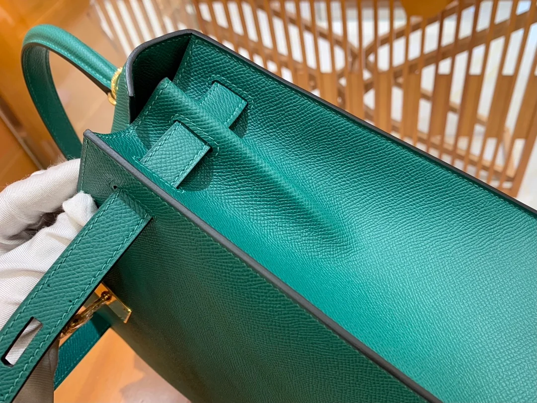 에르메스 켈리 28 셀리에 말라카이트 그린 골드 하드웨어 (100% HAND MADE)
