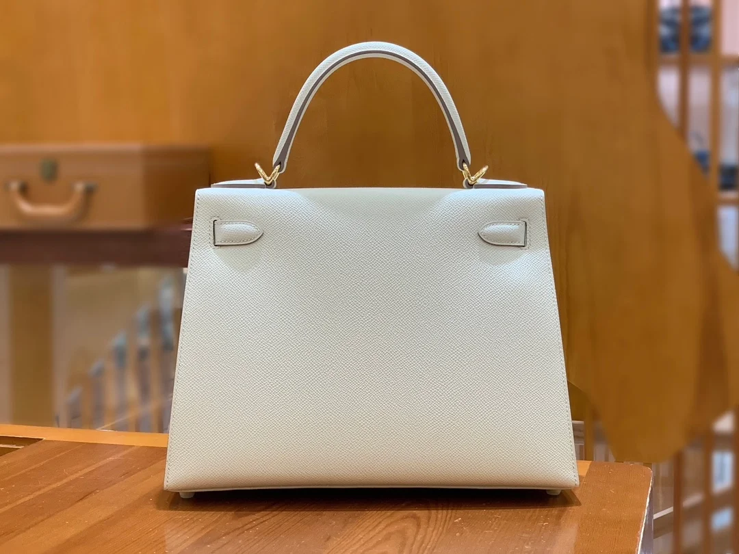 에르메스 켈리 28 셀리에 밀크 쉐이크 골드 하드웨어 (100% HAND MADE)
