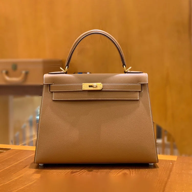 에르메스 켈리 28 셀리에 골드 브라운 금장 하드웨어 (100% HAND MADE)