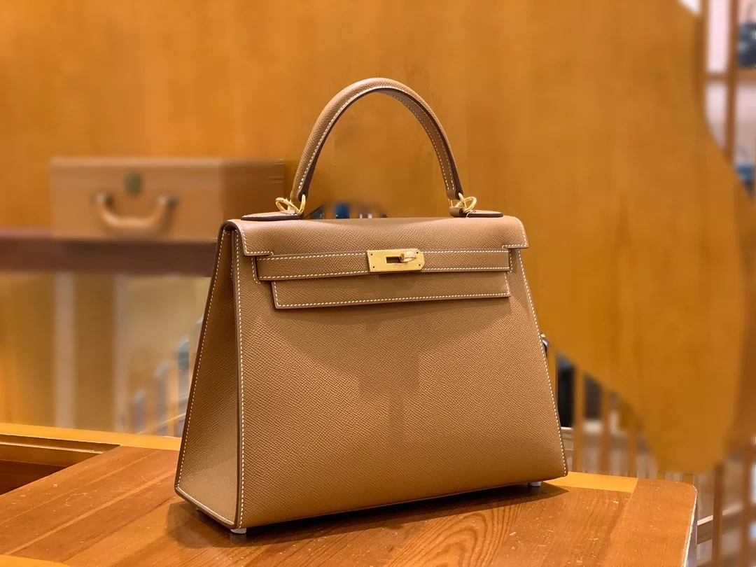 에르메스 켈리 28 셀리에 골드 브라운 금장 하드웨어 (100% HAND MADE)