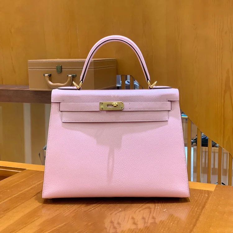 에르메스 켈리 28 셀리에 체리 블라썸 골드 하드웨어 (100% HAND MADE)