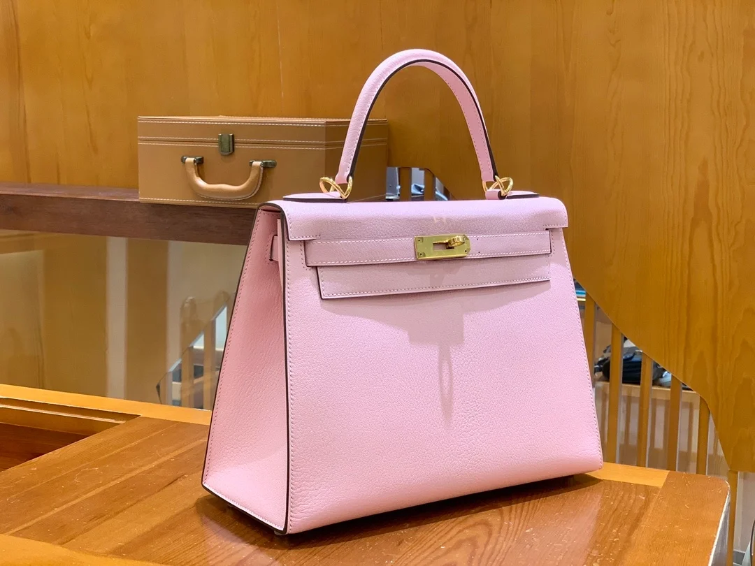 에르메스 켈리 28 셀리에 체리 블라썸 골드 하드웨어 (100% HAND MADE)