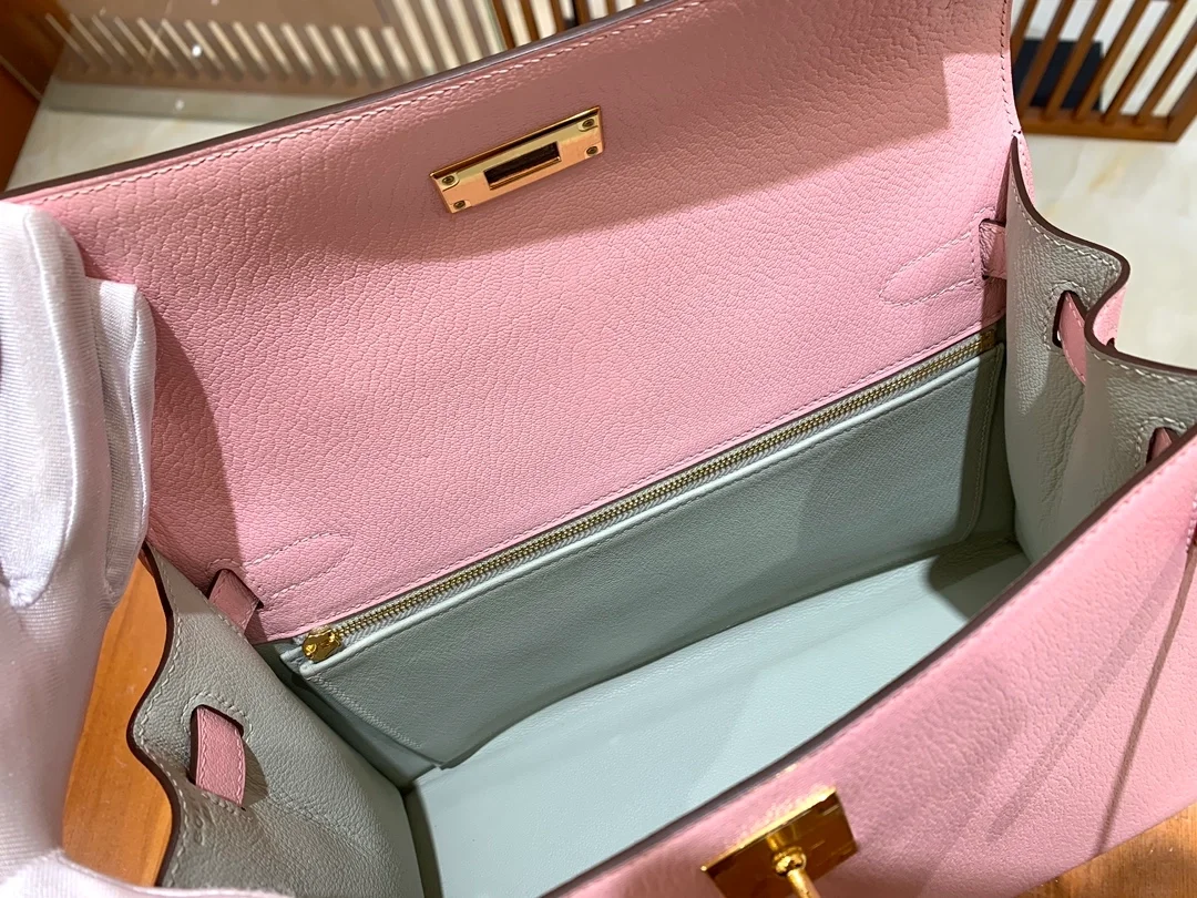 에르메스 켈리 28 셀리에 체리 블라썸 골드 하드웨어 (100% HAND MADE)