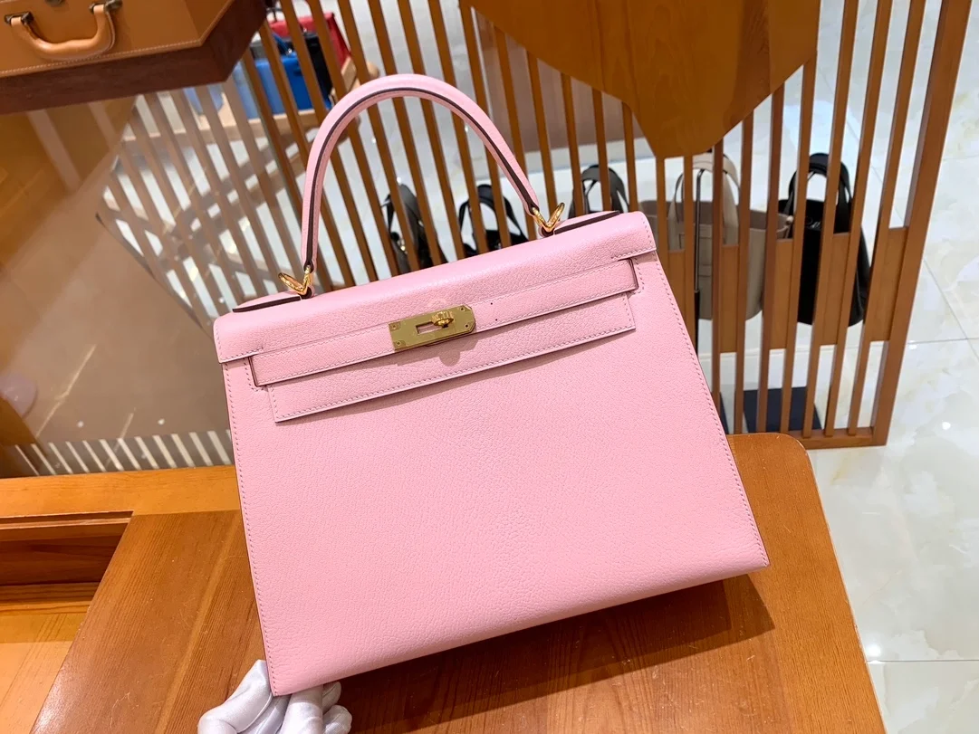에르메스 켈리 28 셀리에 체리 블라썸 골드 하드웨어 (100% HAND MADE)