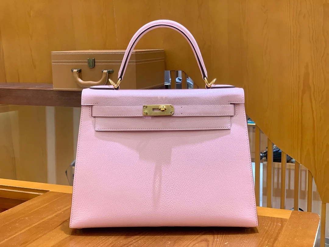 에르메스 켈리 28 셀리에 체리 블라썸 골드 하드웨어 (100% HAND MADE)