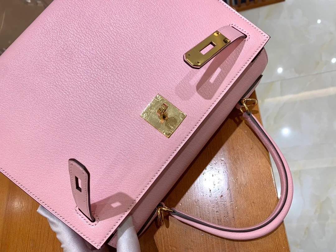 에르메스 켈리 28 셀리에 체리 블라썸 골드 하드웨어 (100% HAND MADE)