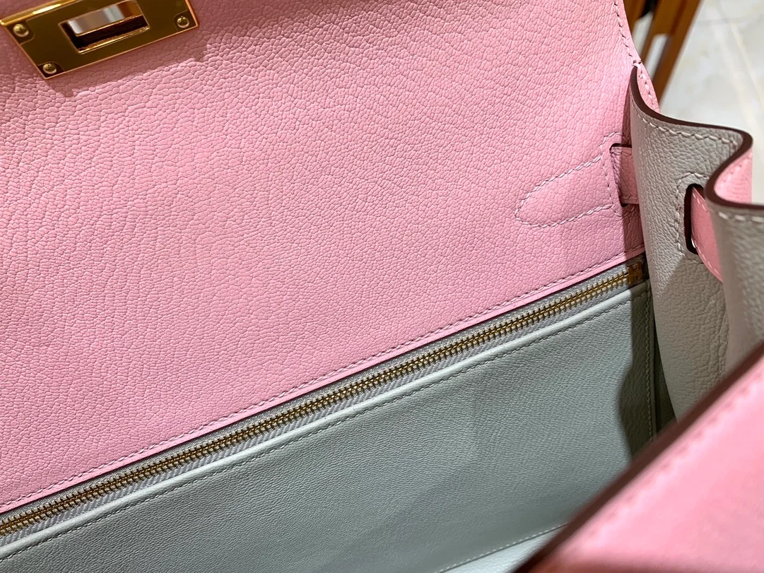 에르메스 켈리 28 셀리에 체리 블라썸 골드 하드웨어 (100% HAND MADE)