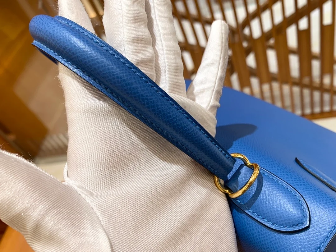 에르메스 켈리 28 셀리에 에게해 블루 골드 하드웨어 (100% HAND MADE)