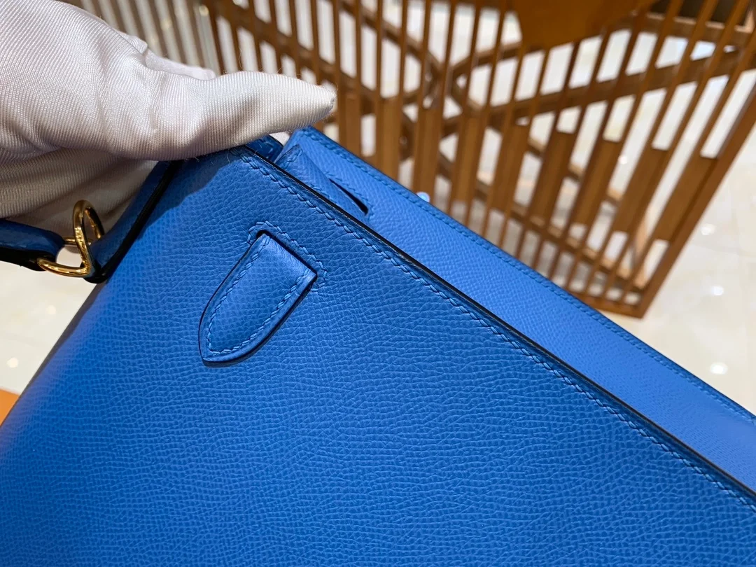 에르메스 켈리 28 셀리에 에게해 블루 골드 하드웨어 (100% HAND MADE)