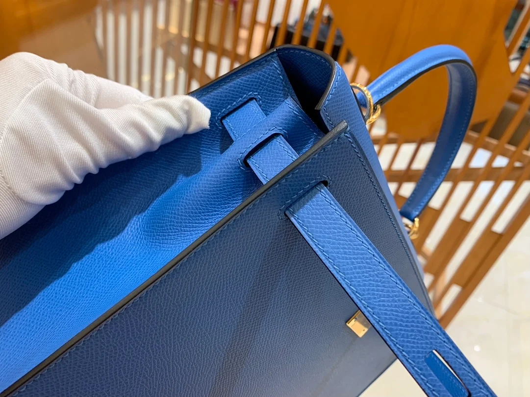 에르메스 켈리 28 셀리에 에게해 블루 골드 하드웨어 (100% HAND MADE)