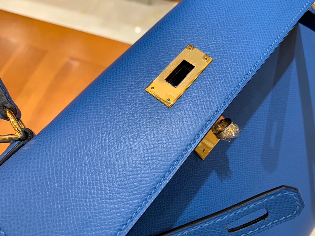 에르메스 켈리 28 셀리에 에게해 블루 골드 하드웨어 (100% HAND MADE)