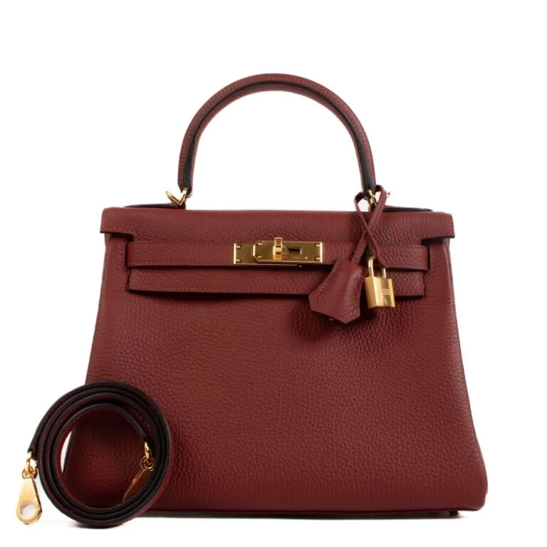 에르메스 켈리 28 르투르네 석류 레드 골드 하드웨어 (100% HAND MADE)