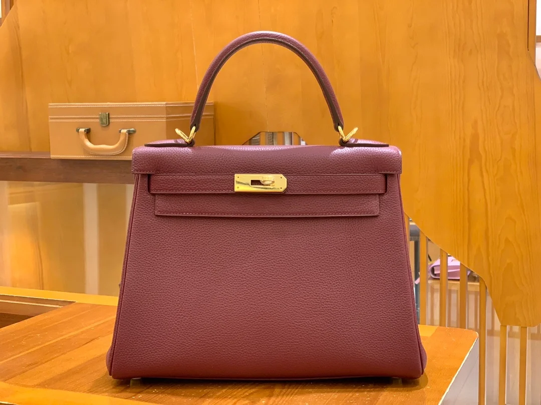 에르메스 켈리 28 르투르네 석류 레드 골드 하드웨어 (100% HAND MADE)