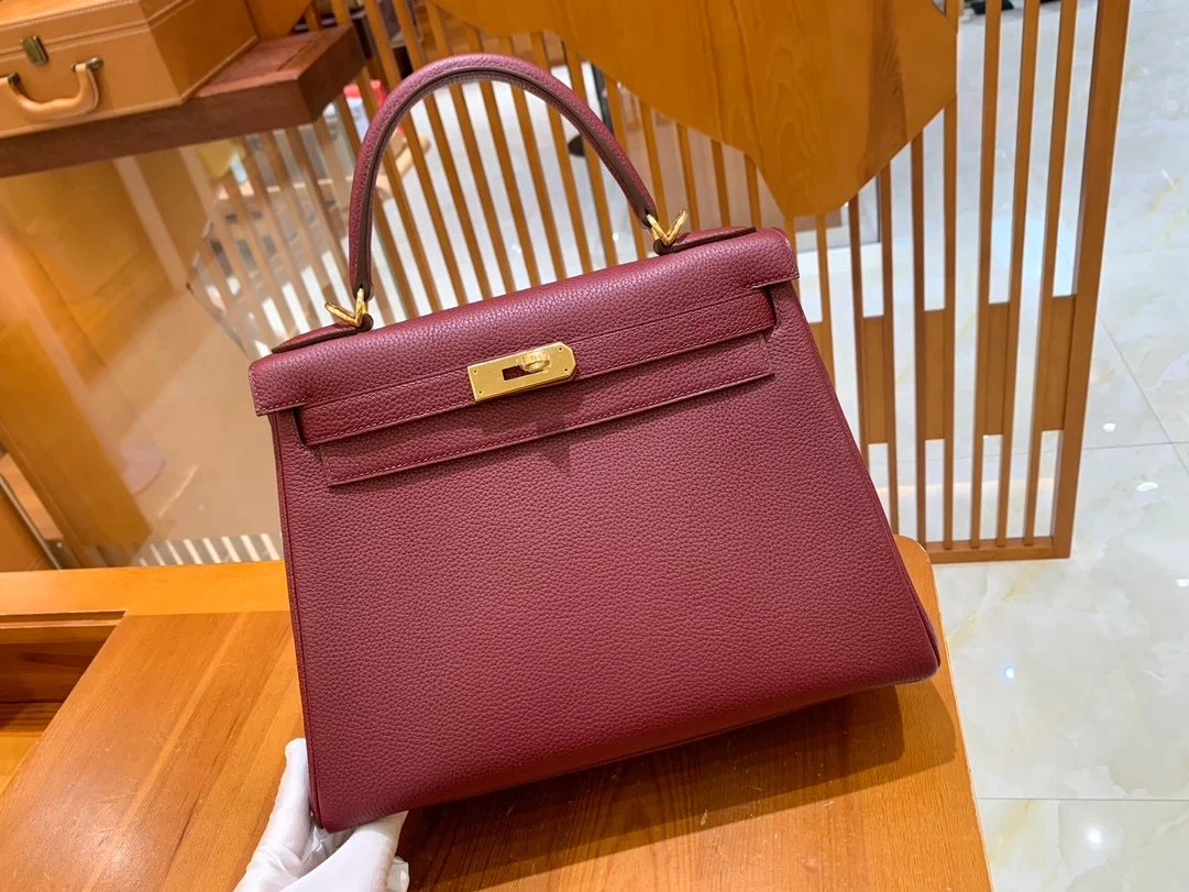 에르메스 켈리 28 르투르네 석류 레드 골드 하드웨어 (100% HAND MADE)