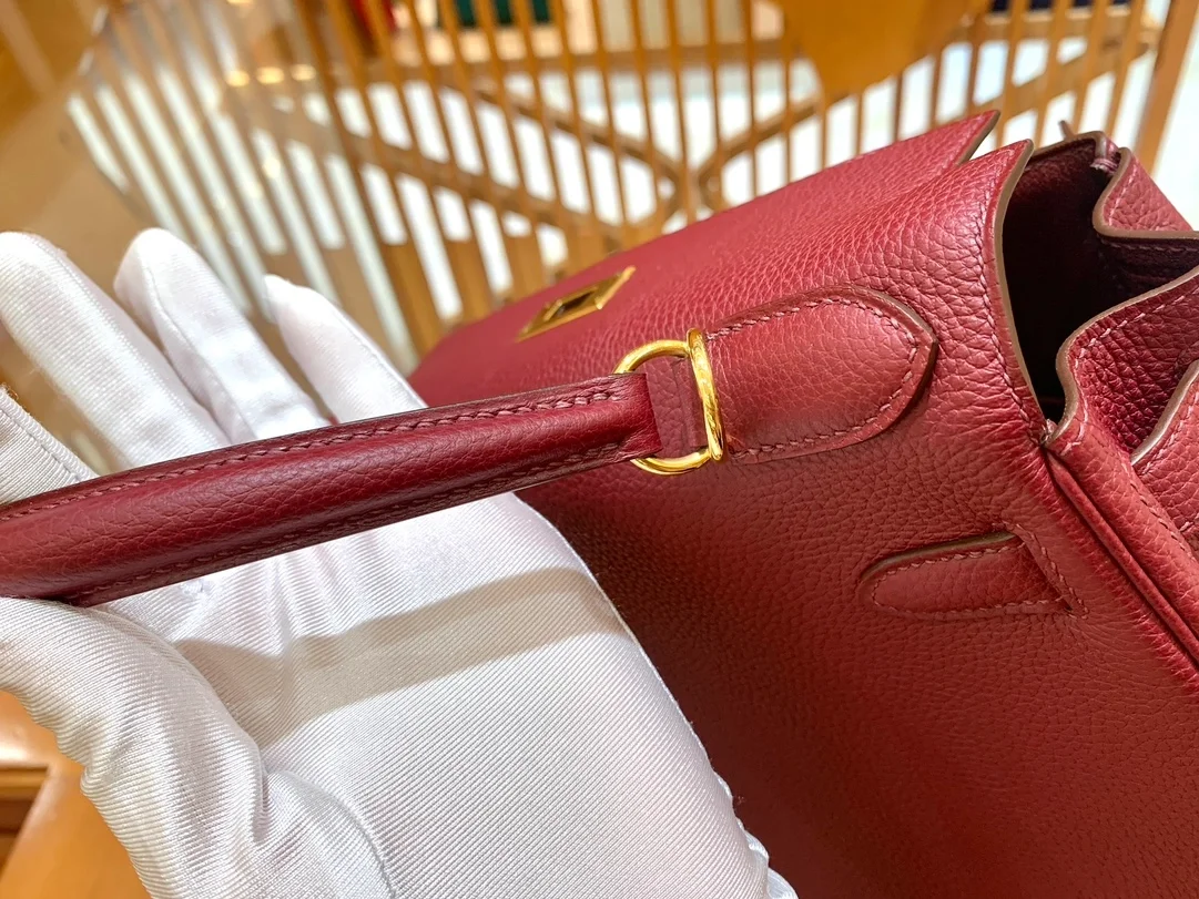 에르메스 켈리 28 르투르네 석류 레드 골드 하드웨어 (100% HAND MADE)