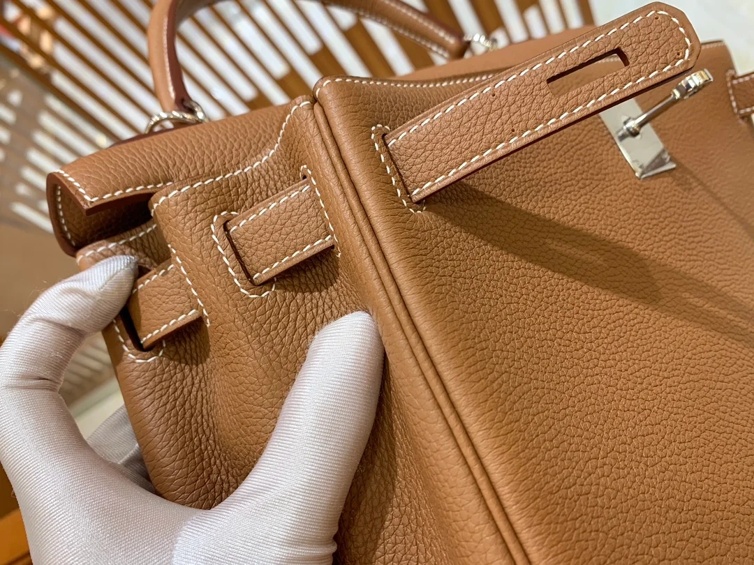 에르메스 켈리 28 르투르네 골드 브라운 실버 하드웨어 (100% HAND MADE)