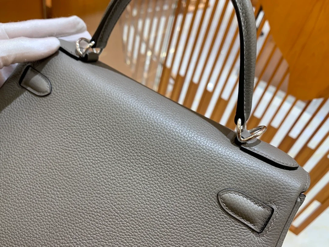 에르메스 켈리 28 르투르네 퓨터 그레이 실버 하드웨어 (100% HAND MADE)