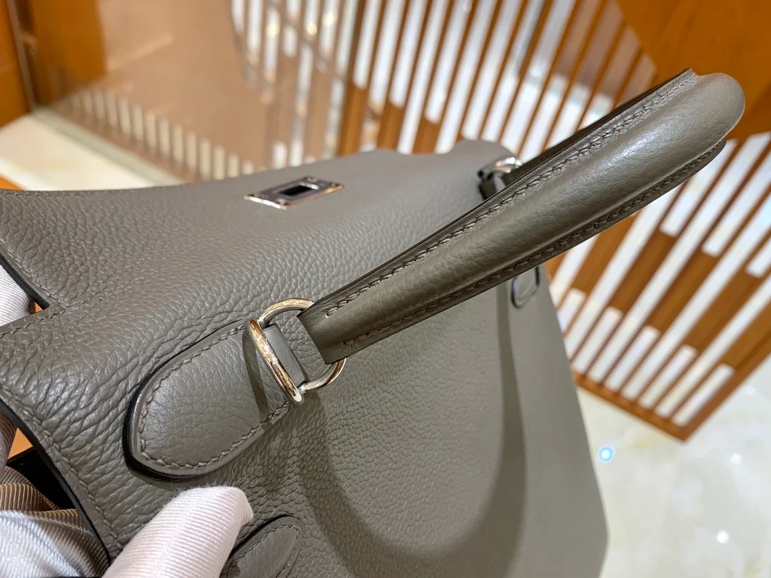 에르메스 켈리 28 르투르네 퓨터 그레이 실버 하드웨어 (100% HAND MADE)