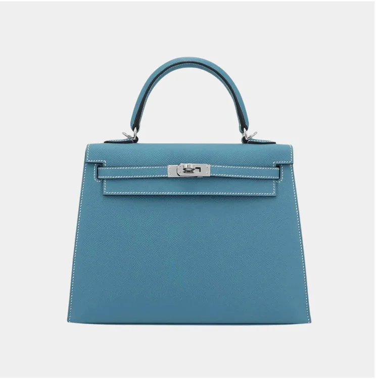 에르메스 켈리 25 셀리에 데님 블루 골드 하드웨어 (100% HAND MADE)