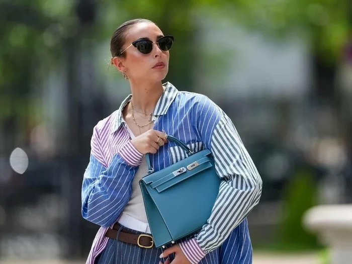 에르메스 켈리 25 셀리에 데님 블루 골드 하드웨어 (100% HAND MADE)