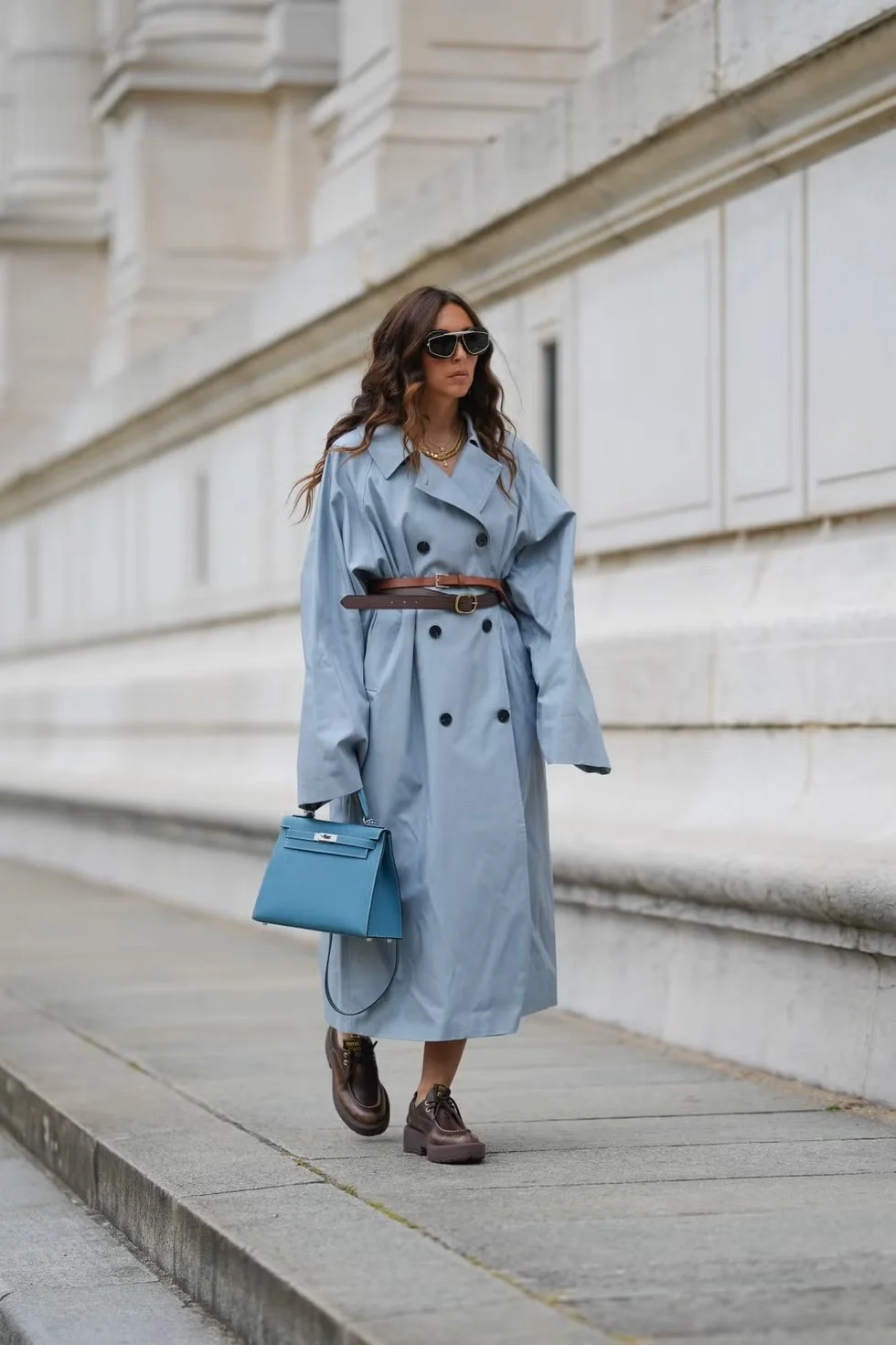 에르메스 켈리 25 셀리에 데님 블루 골드 하드웨어 (100% HAND MADE)