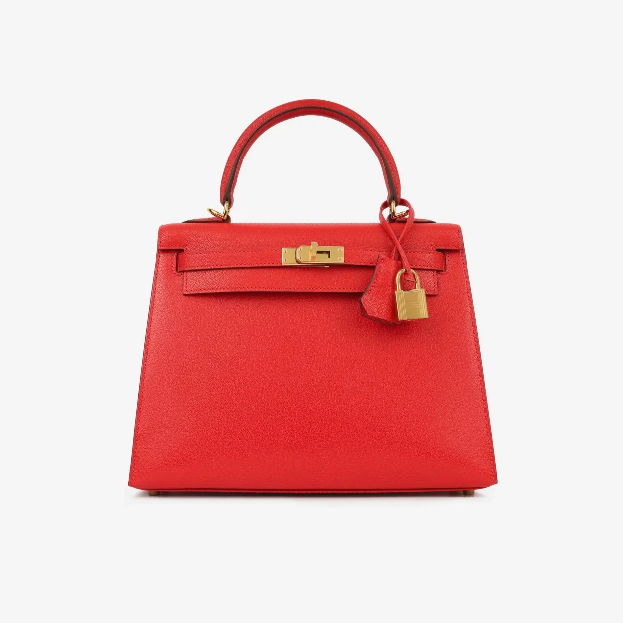 에르메스 켈리 25 셀리에 하트 레드 골드 하드웨어 (100% HAND MADE)