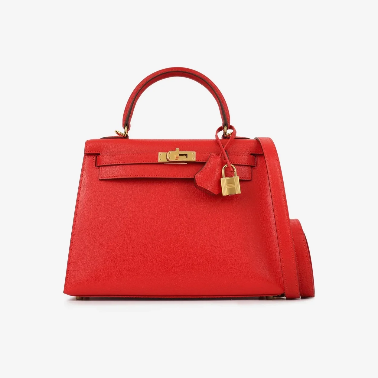 에르메스 켈리 25 셀리에 하트 레드 골드 하드웨어 (100% HAND MADE)