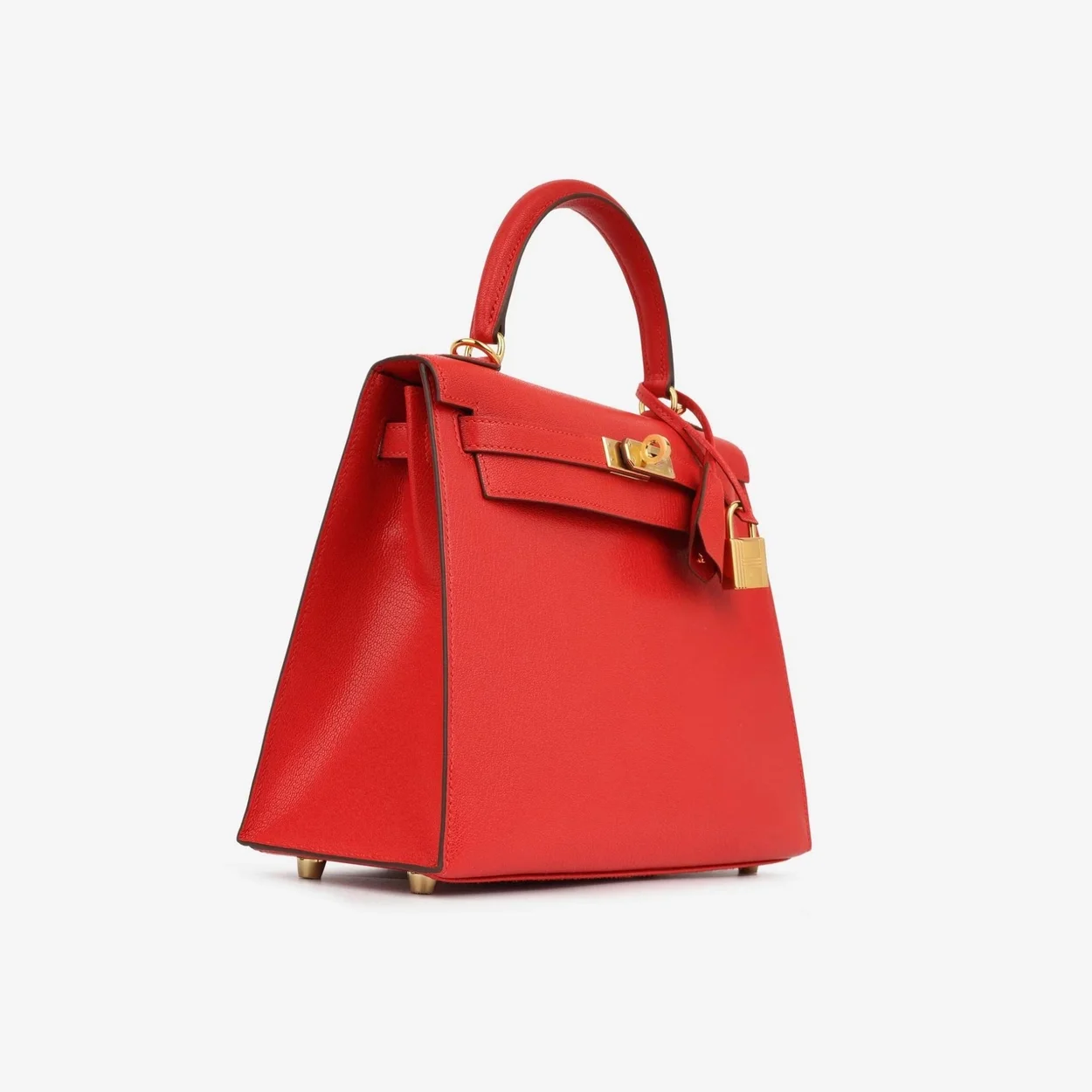 에르메스 켈리 25 셀리에 하트 레드 골드 하드웨어 (100% HAND MADE)