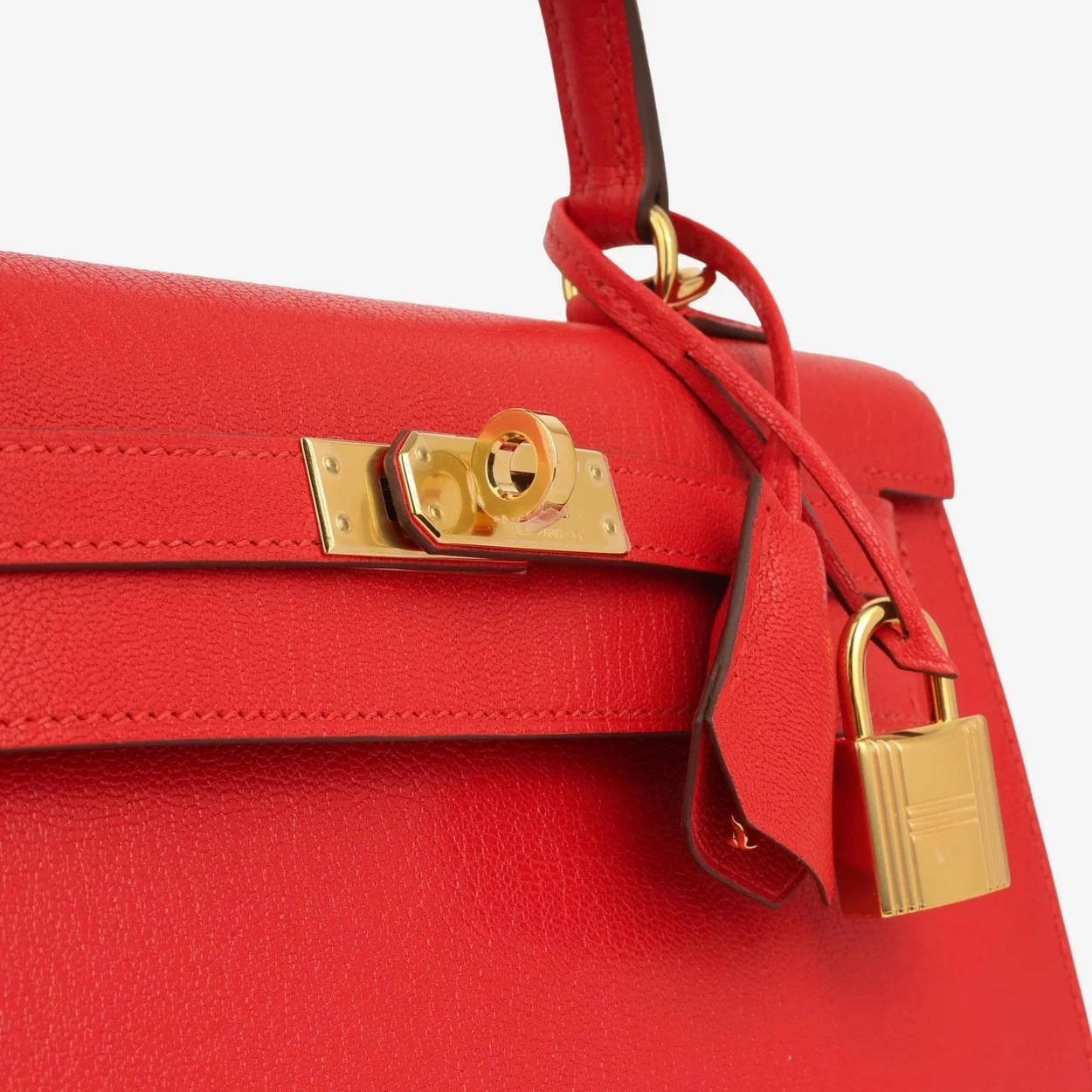 에르메스 켈리 25 셀리에 하트 레드 골드 하드웨어 (100% HAND MADE)