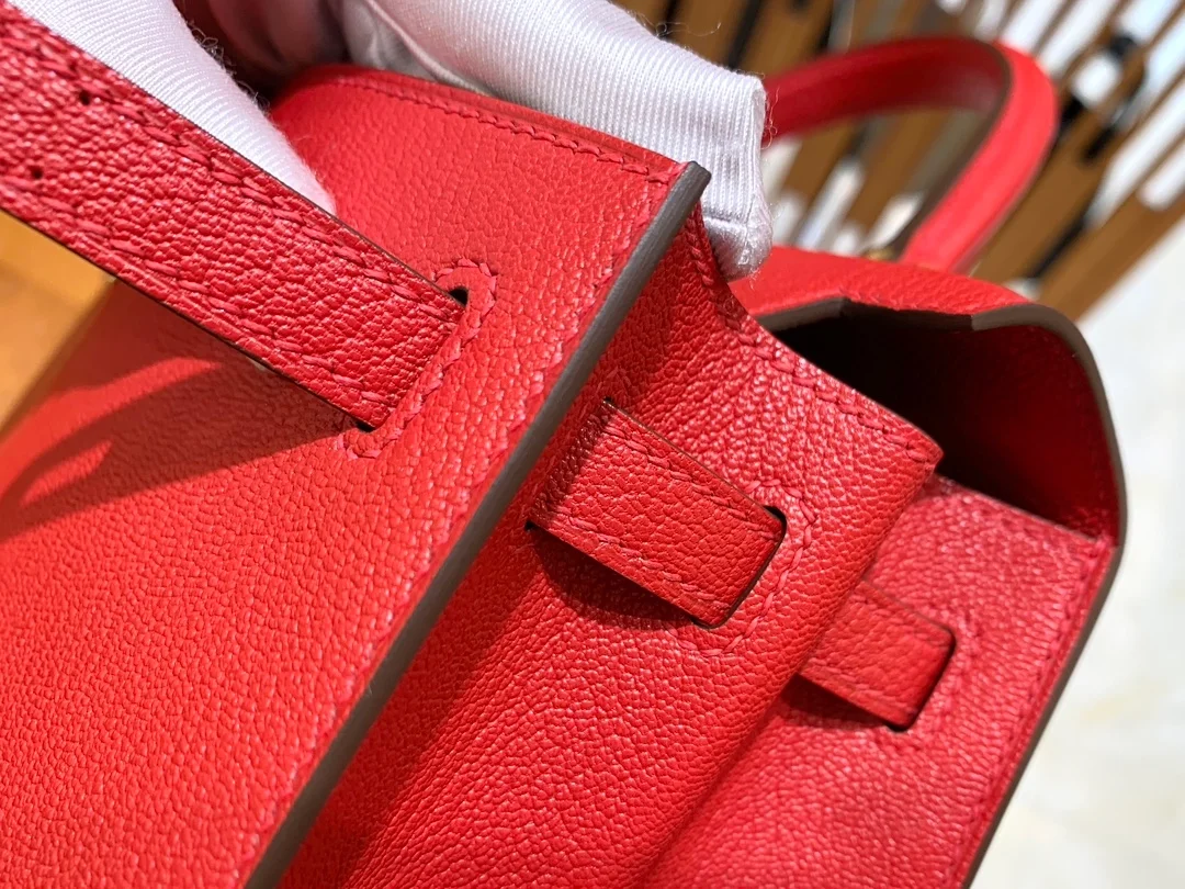 에르메스 켈리 25 셀리에 하트 레드 골드 하드웨어 (100% HAND MADE)