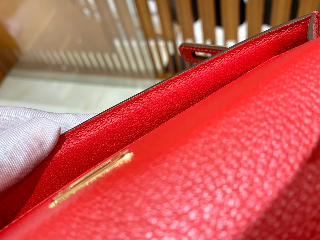 에르메스 켈리 25 셀리에 하트 레드 골드 하드웨어 (100% HAND MADE)