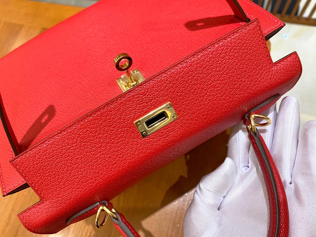 에르메스 켈리 25 셀리에 하트 레드 골드 하드웨어 (100% HAND MADE)