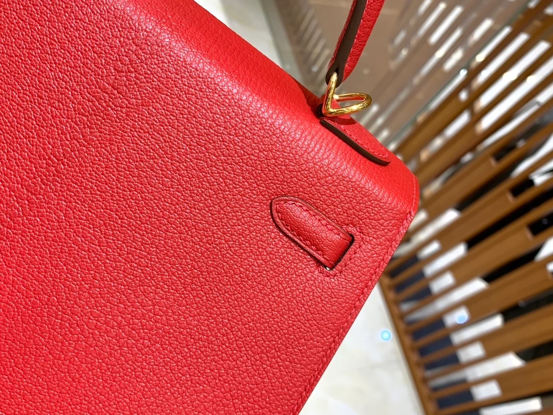 에르메스 켈리 25 셀리에 하트 레드 골드 하드웨어 (100% HAND MADE)