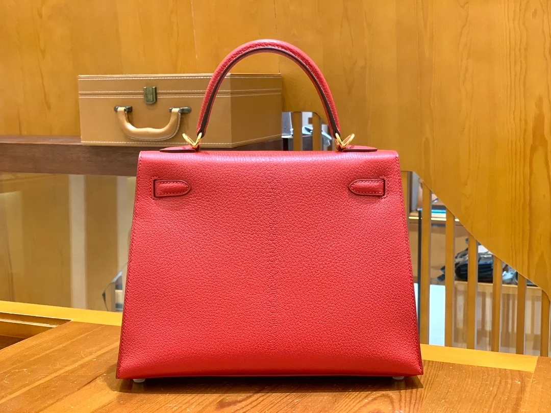 에르메스 켈리 25 셀리에 하트 레드 골드 하드웨어 (100% HAND MADE)