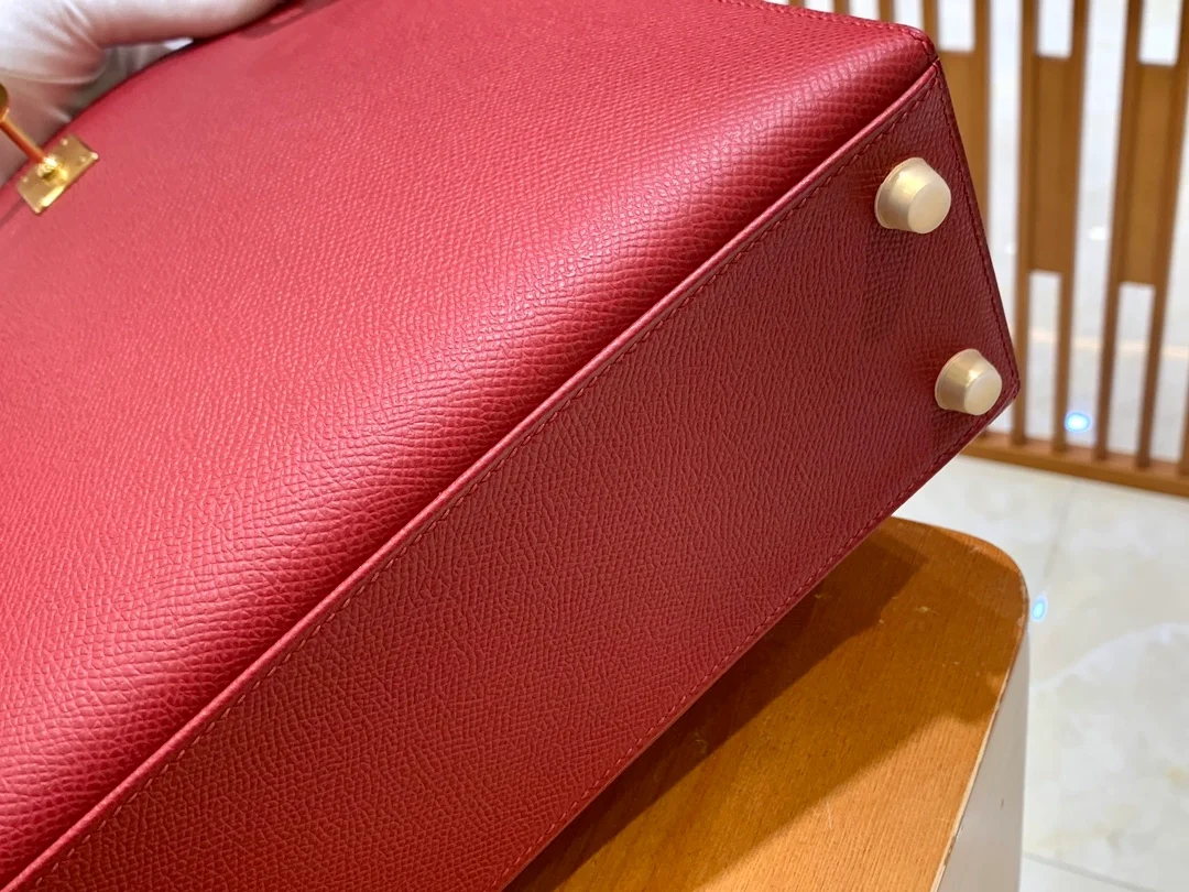 에르메스 켈리 25 셀리에 가넷 레드 골드 하드웨어 (100% HAND MADE)