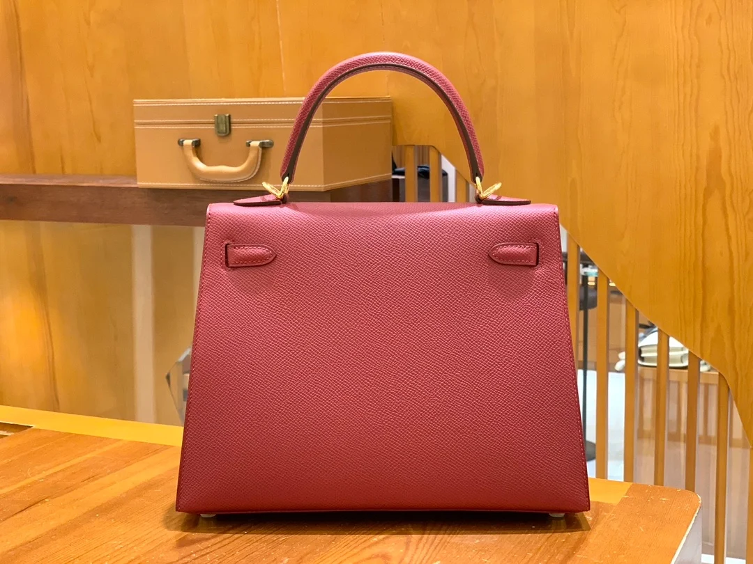 에르메스 켈리 25 셀리에 가넷 레드 골드 하드웨어 (100% HAND MADE)