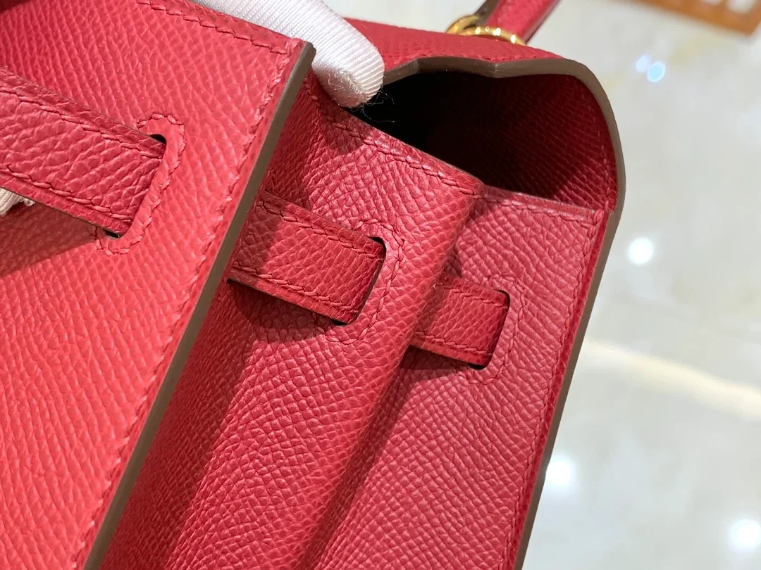 에르메스 켈리 25 셀리에 가넷 레드 골드 하드웨어 (100% HAND MADE)