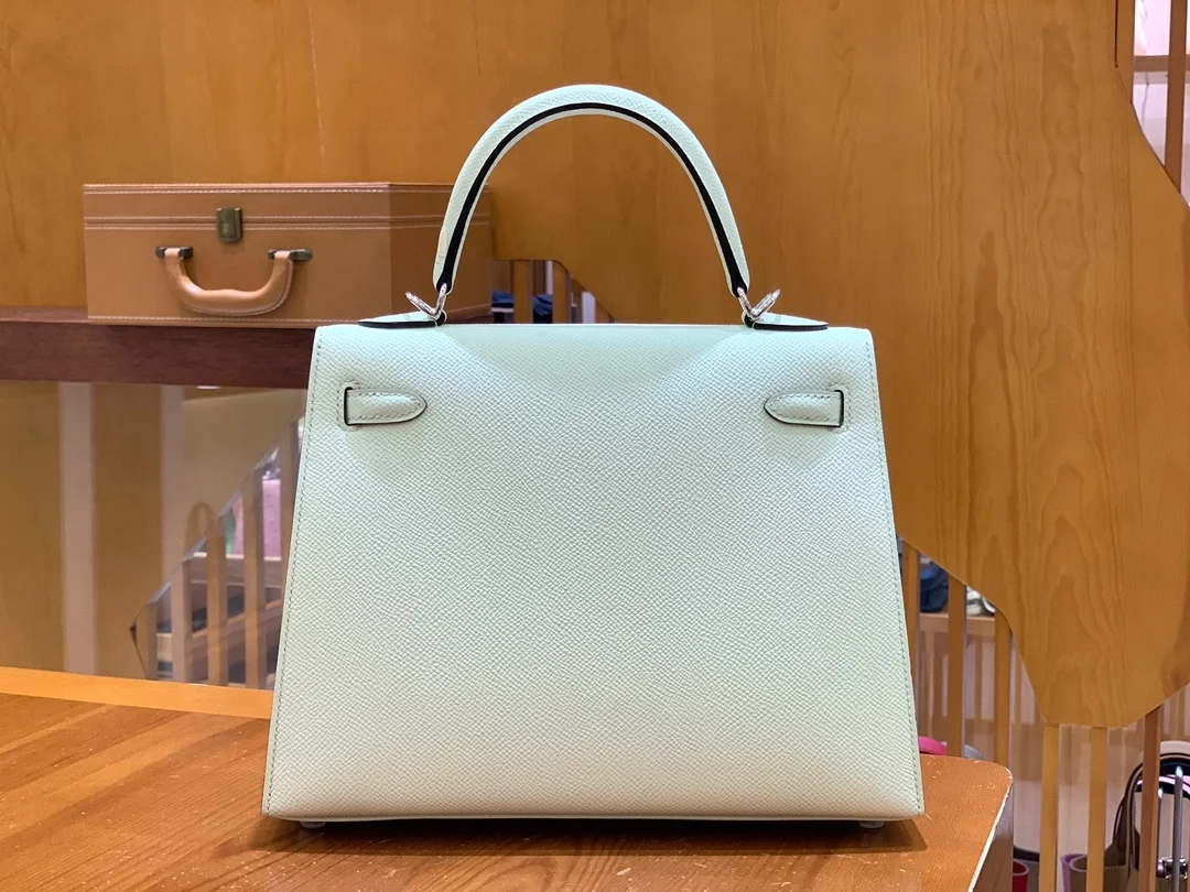 에르메스 켈리 25 셀리에 버블 그린 실버 하드웨어 (100% HAND MADE)
