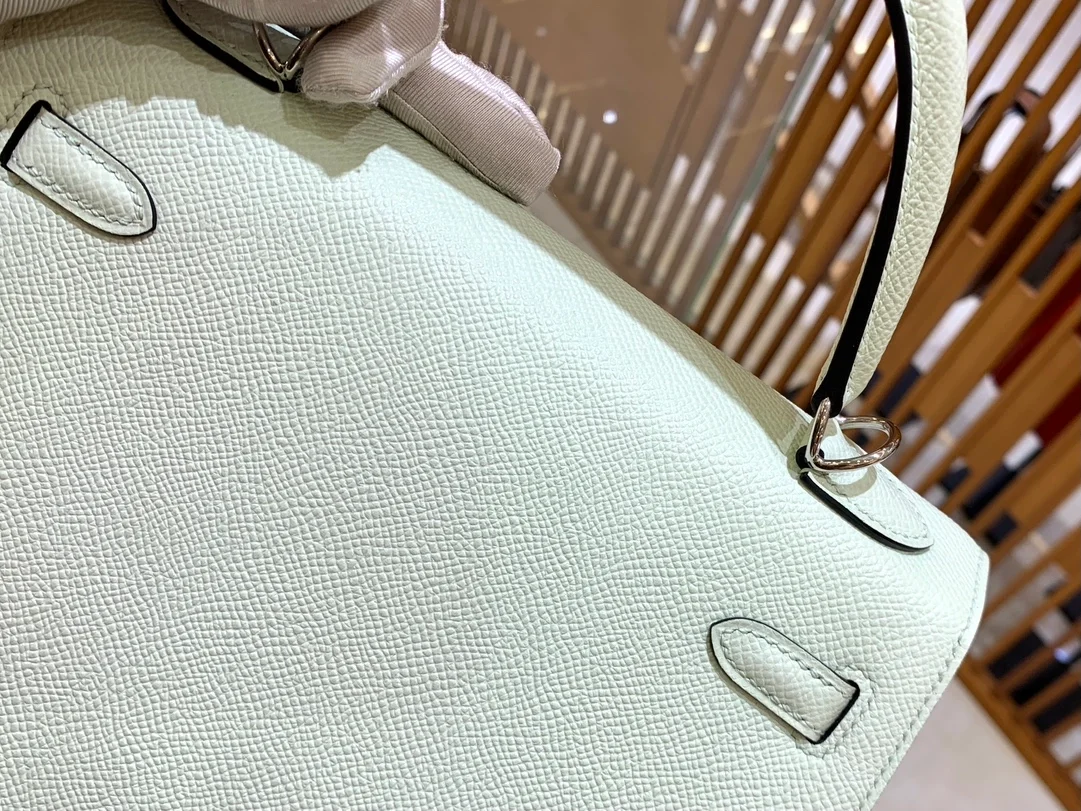 에르메스 켈리 25 셀리에 버블 그린 실버 하드웨어 (100% HAND MADE)