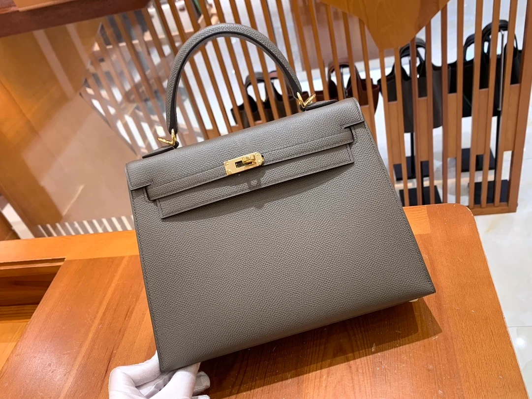 에르메스 켈리 25 셀리에 그레이 골드 하드웨어 (100% HAND MADE)